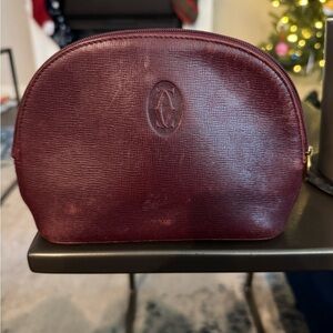 Les must de Cartier Authentic Burgundy Cosmetic Bag